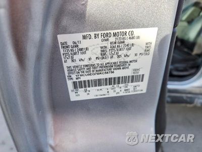 Zdjęcie 12 z 12 samochodu: 2011 FORD ESCAPE LIMITED VIN:1FMCU9EG7BKC58756 - miniatura