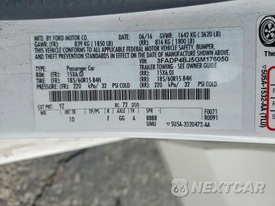 Zdjęcie 12 z 12 samochodu: 2016 FORD FIESTA SE VIN:3FADP4BJ5GM176050 - miniatura