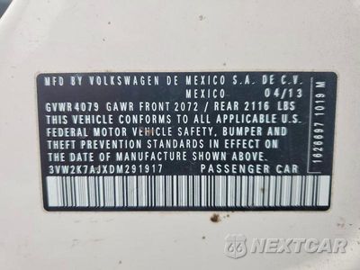 Zdjęcie 12 z 12 samochodu: 2013 VOLKSWAGEN JETTA BASE VIN:3VW2K7AJXDM291917 - miniatura