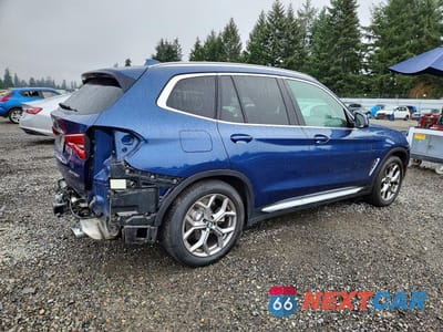 Trzecie zdjęcie samochodu z tyłu: 2021 BMW X3 XDRIVE30I VIN:5UXTY5C02M9F31766 - miniatura