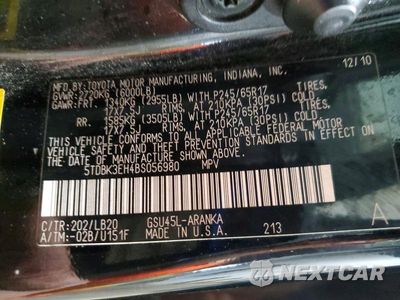 Zdjęcie 13 z 13 samochodu: 2011 TOYOTA HIGHLANDER SE VIN:5TDBK3EH4BS056980 - miniatura