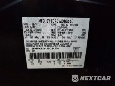 Zdjęcie 13 z 13 samochodu: 2018 FORD EDGE SEL VIN:2FMPK4J91JBC24256 - miniatura