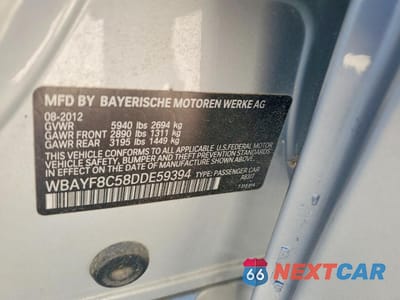 Zdjęcie 13 z 13 samochodu: 2013 BMW 7ER LXI VIN:WBAYF8C58DDE59394 - miniatura