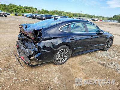 Trzecie zdjęcie samochodu z tyłu: 2021 HYUNDAI SONATA HYBRID SEL VIN:KMHL34JJ7MA034001 - miniatura