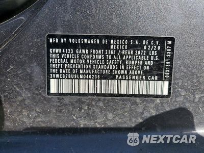 Zdjęcie 12 z 12 samochodu: 2020 VOLKSWAGEN JETTA S VIN:3VWCB7BU9LM040236 - miniatura