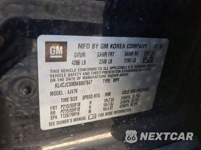 Zdjęcie 12 z 12 samochodu: 2019 BUICK ENCORE ESSENCE VIN:KL4CJCSM8KB807847 - miniatura