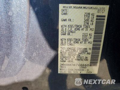 Zdjęcie 12 z 12 samochodu: 2017 NISSAN FRONTIER SV VIN:1N6AD0ER7HN766660 - miniatura