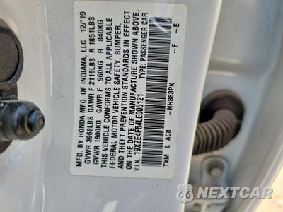 Zdjęcie 12 z 12 samochodu: 2020 HONDA INSIGHT EX VIN:19XZE4F54LE005121 - miniatura