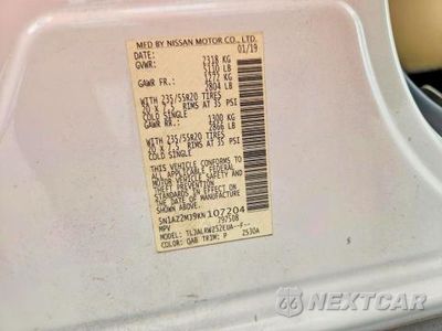 Zdjęcie 14 z 14 samochodu: 2019 NISSAN MURANO SL VIN:5N1AZ2MJ9KN107204 - miniatura