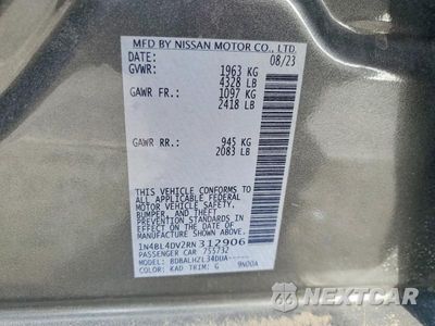 Zdjęcie 13 z 13 samochodu: 2024 NISSAN ALTIMA SV VIN:1N4BL4DV2RN312906 - miniatura