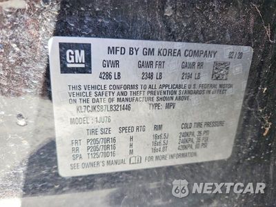 Zdjęcie 12 z 12 samochodu: 2020 CHEVROLET TRAX LS VIN:KL7CJKSB7LB321446 - miniatura