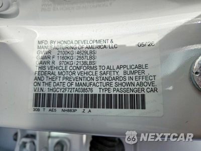 Zdjęcie 12 z 12 samochodu: 2026 HONDA ACCORD HYBRID SPORT-L VIN:1HGCY2F72TA038576 - miniatura
