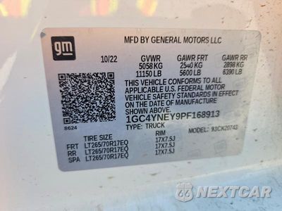 Zdjęcie 13 z 13 samochodu: 2023 CHEVROLET SILVERADO K2500 HEAVY DUTY LT VIN:1GC4YNEY9PF168913 - miniatura