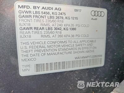 Zdjęcie 14 z 14 samochodu: 2018 AUDI Q5 PREMIUM VIN:WA1ANAFY7J2052556 - miniatura