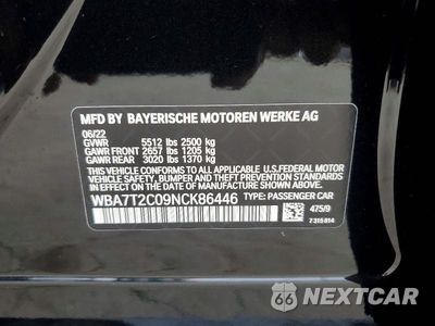 Zdjęcie 12 z 12 samochodu: 2022 BMW 740 I VIN:WBA7T2C09NCK86446 - miniatura