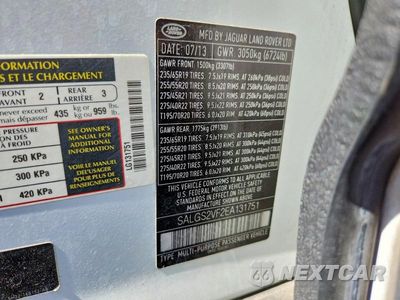 Zdjęcie 14 z 14 samochodu: 2014 LAND ROVER RANGE ROVER HSE VIN:SALGS2VF2EA131751 - miniatura
