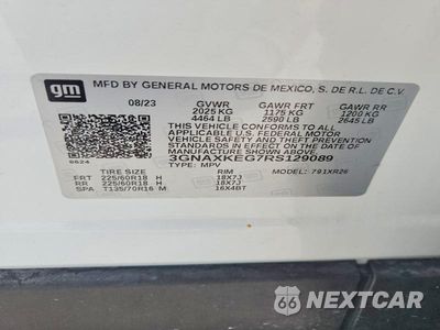 Zdjęcie 14 z 14 samochodu: 2024 CHEVROLET EQUINOX LT VIN:3GNAXKEG7RS129089 - miniatura