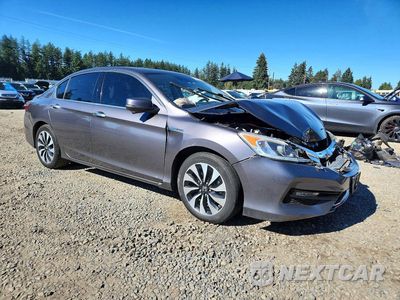 Czwarte zdjęcie samochodu z boku: 2017 HONDA ACCORD HYBRID EXL VIN:JHMCR6F53HC030112 - miniatura