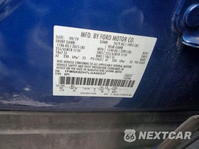 Zdjęcie 12 z 12 samochodu: 2020 FORD EXPLORER XLT VIN:1FMSK8DH7LGA66537 - miniatura