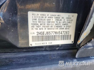 Zdjęcie 12 z 12 samochodu: 1998 HONDA CIVIC LX VIN:2HGEJ6577WH547283 - miniatura