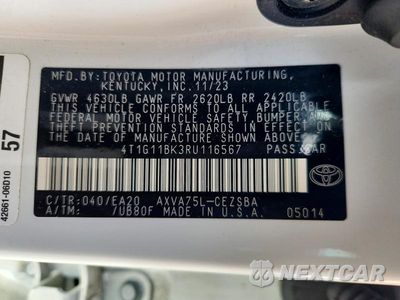 Zdjęcie 12 z 12 samochodu: 2024 TOYOTA CAMRY SE VIN:4T1G11BK3RU116567 - miniatura