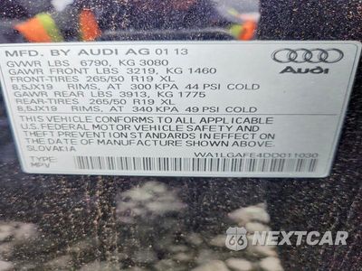 Zdjęcie 13 z 13 samochodu: 2013 AUDI Q7 PREMIUM PLUS VIN:WA1LGAFE4DD011030 - miniatura