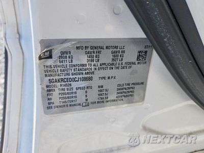 Zdjęcie 13 z 13 samochodu: 2012 BUICK ENCLAVE VIN:5GAKRCED0CJ108680 - miniatura
