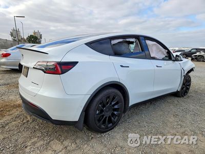 Trzecie zdjęcie samochodu z tyłu: 2021 TESLA MODEL Y VIN:5YJYGDEE3MF282829 - miniatura