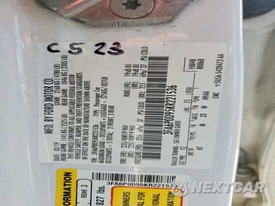 Zdjęcie 12 z 12 samochodu: 2019 FORD FUSION TITANIUM VIN:3FA6P0D95KR221536 - miniatura