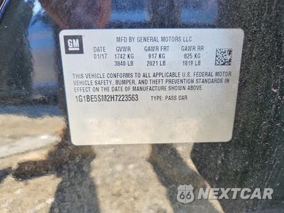 Zdjęcie 12 z 12 samochodu: 2017 CHEVROLET CRUZE LT VIN:1G1BE5SM2H7223563 - miniatura