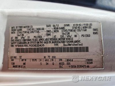 Zdjęcie 13 z 13 samochodu: 2012 FORD ECONOLINE E350 SUPER DUTY WAGON VIN:1FBSS3BL1CDB20435 - miniatura