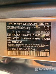 Zdjęcie 13 z 13 samochodu: 2012 MERCEDES-BENZ ML 350 4MATIC VIN:4JGDA5HB1CA022598 - miniatura