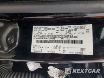 Zdjęcie 12 z 12 samochodu: 2017 FORD F150 SUPERCREW VIN:1FTEW1CF1HFA57102 - miniatura