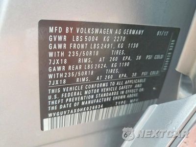Zdjęcie 13 z 13 samochodu: 2017 VOLKSWAGEN TIGUAN SPORT VIN:WVGUV7AX0HK026634 - miniatura