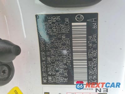 Zdjęcie 12 z 12 samochodu: 2014 LEXUS IS 350 VIN:JTHFE2C27E2510859 - miniatura