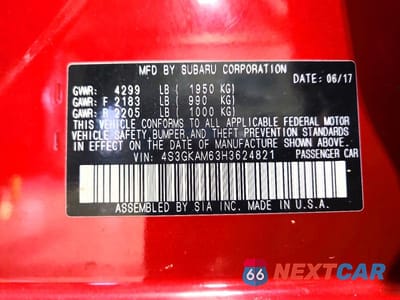 Zdjęcie 12 z 12 samochodu: 2017 SUBARU IMPREZA SPORT VIN:4S3GKAM63H3624821 - miniatura