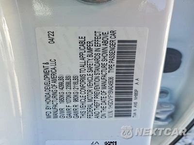 Zdjęcie 12 z 12 samochodu: 2022 HONDA ACCORD LX VIN:1HGCV1F15NA045636 - miniatura