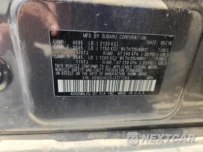 Zdjęcie 12 z 12 samochodu: 2018 SUBARU OUTBACK 2.5I PREMIUM VIN:4S4BSADC8J3377264 - miniatura