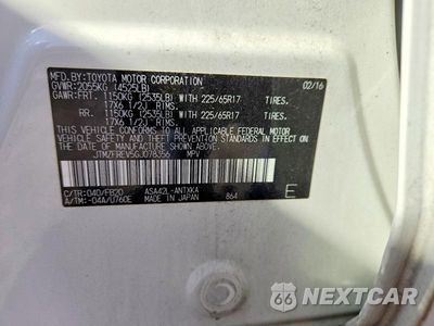 Zdjęcie 14 z 14 samochodu: 2016 TOYOTA RAV4 LE VIN:JTMZFREV5GJ078356 - miniatura