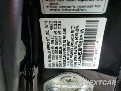 Zdjęcie 13 z 13 samochodu: 2010 HONDA CR-V EX VIN:5J6RE4H5XAL073502 - miniatura
