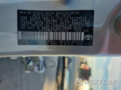 Zdjęcie 13 z 13 samochodu: 2022 TOYOTA COROLLA LE VIN:5YFEPMAE7NP378722 - miniatura