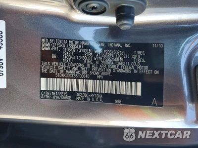 Zdjęcie 13 z 13 samochodu: 2011 TOYOTA SIENNA SPORT VIN:5TDXK3DCXBS100640 - miniatura