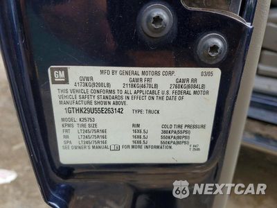 Zdjęcie 12 z 12 samochodu: 2005 GMC SIERRA K2500 HEAVY DUTY VIN:1GTHK29U55E263142 - miniatura