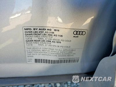 Zdjęcie 13 z 13 samochodu: 2017 AUDI Q3 PREMIUM VIN:WA1BCCFS8HR007595 - miniatura