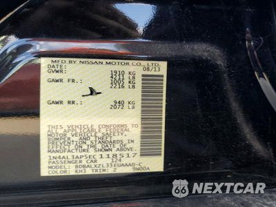 Zdjęcie 12 z 12 samochodu: 2014 NISSAN ALTIMA 2.5 VIN:1N4AL3AP5EC118517 - miniatura