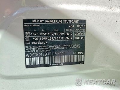 Zdjęcie 12 z 12 samochodu: 2015 MERCEDES-BENZ GLA 250 VIN:WDCTG4EB1FJ153641 - miniatura