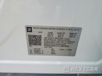 Zdjęcie 13 z 13 samochodu: 2020 CHEVROLET EQUINOX LT VIN:3GNAXKEV7LS560599 - miniatura