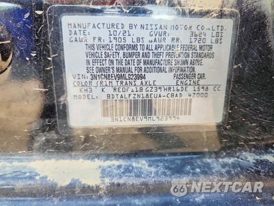 Zdjęcie 12 z 12 samochodu: 2021 NISSAN VERSA SV VIN:3N1CN8EV9ML923994 - miniatura