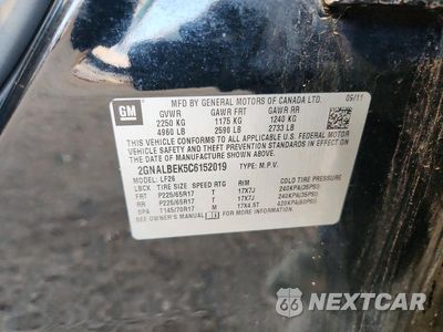 Zdjęcie 12 z 12 samochodu: 2012 CHEVROLET EQUINOX LS VIN:2GNALBEK5C6152019 - miniatura