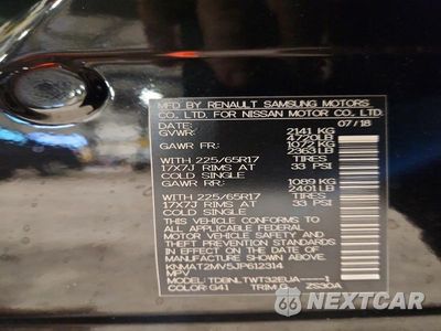Zdjęcie 14 z 14 samochodu: 2018 NISSAN ROGUE S VIN:KNMAT2MV5JP612314 - miniatura